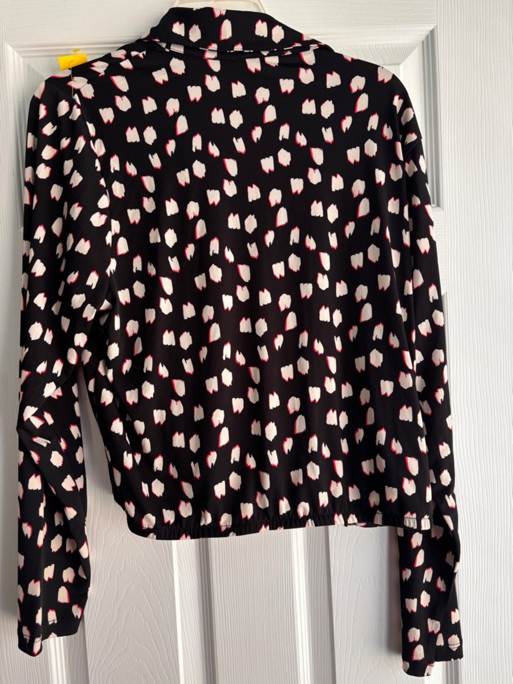 NWT Lane Bryant Classic Crop Collared Black/White Surplice Shirt Size 18-20 - Picture 3 of 8